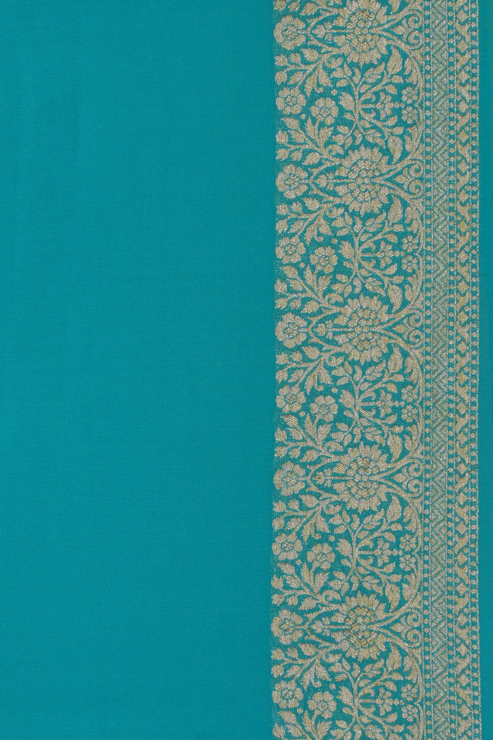 Image of Banarasi Georgette Yellow Saree