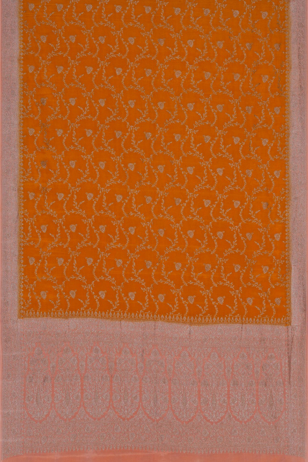 Image of Banarasi Crepe Mustard Saree