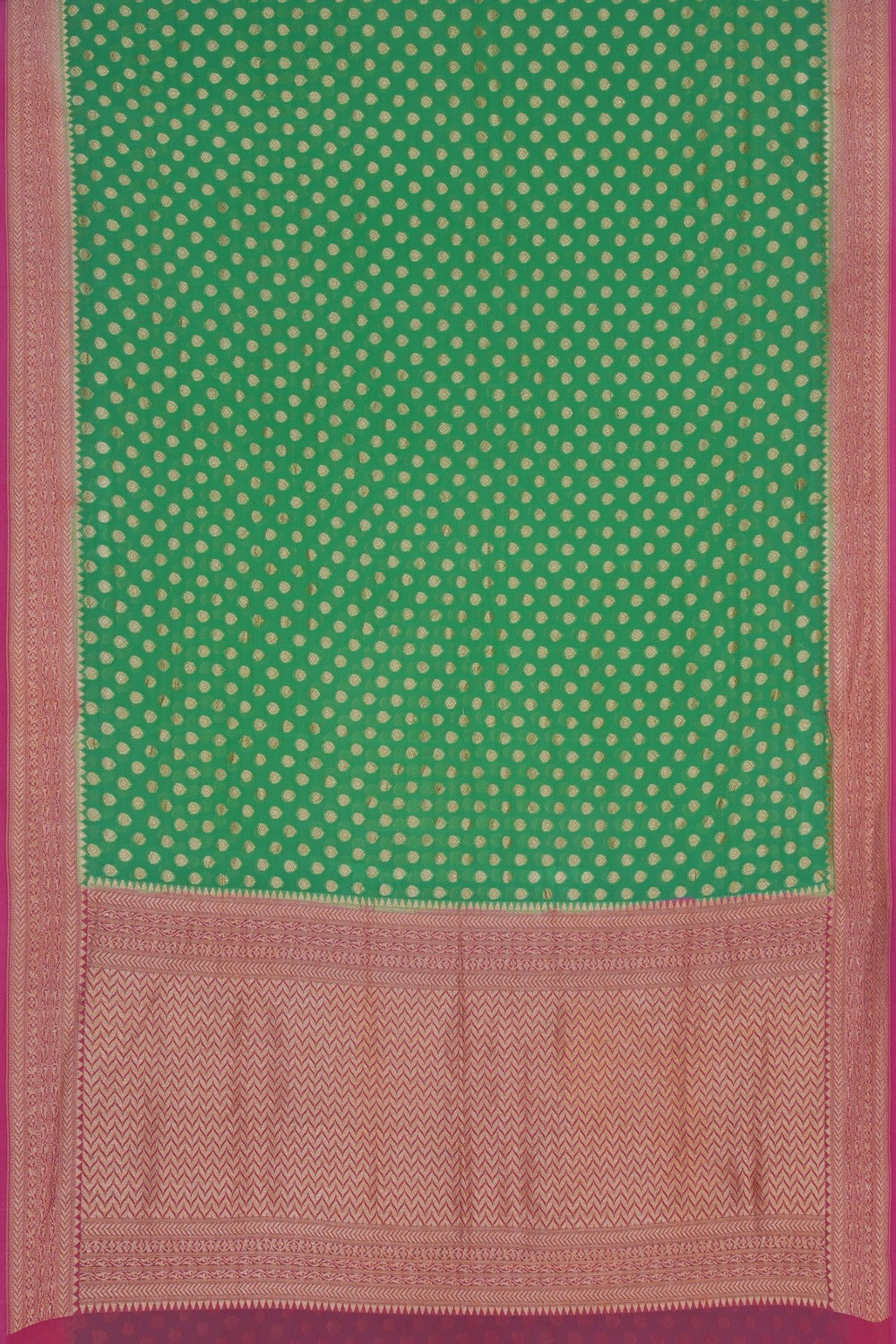 Image of Banarasi Georgette Sea-Green Saree