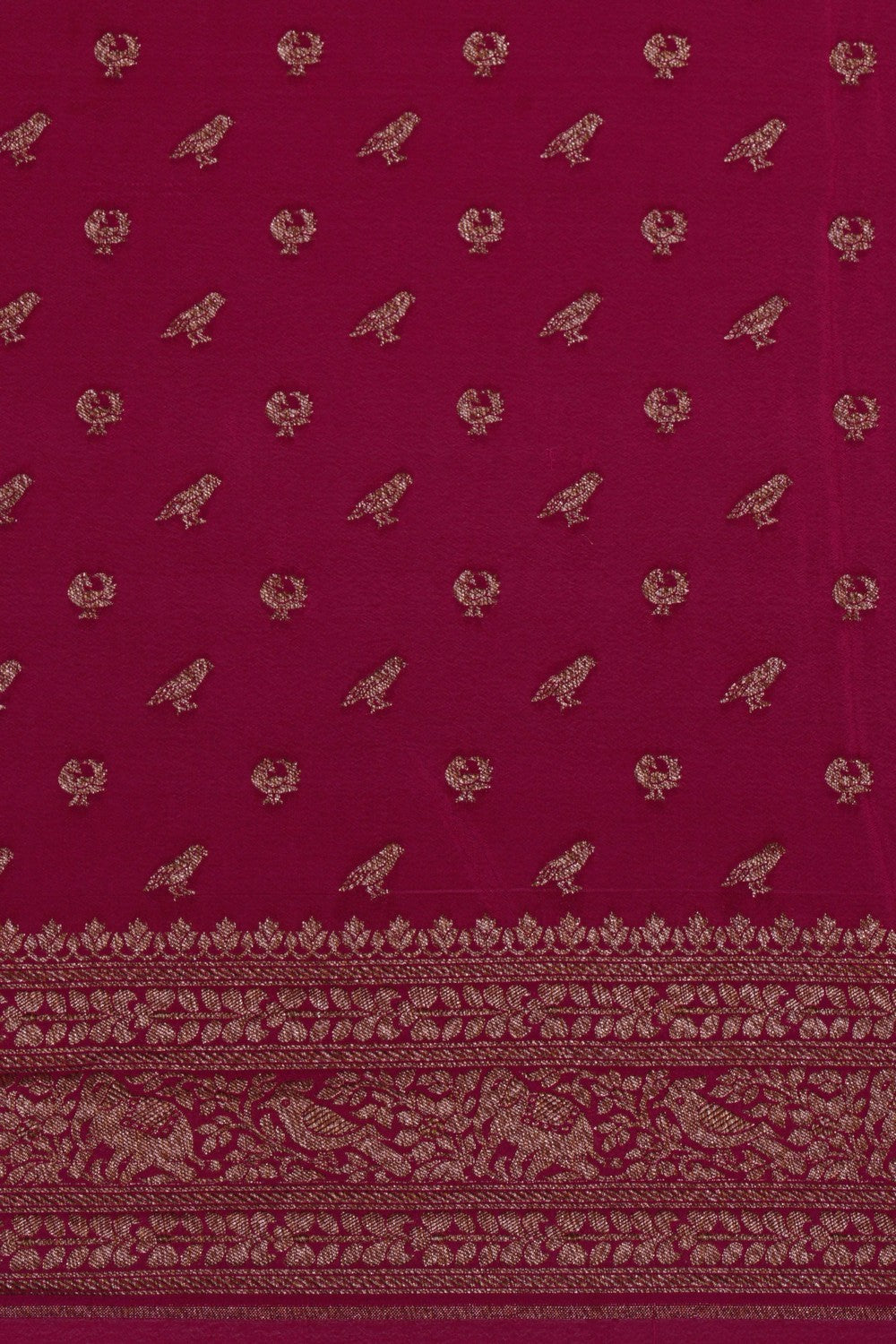 Image of Banarasi Crepe Sea Green Saree