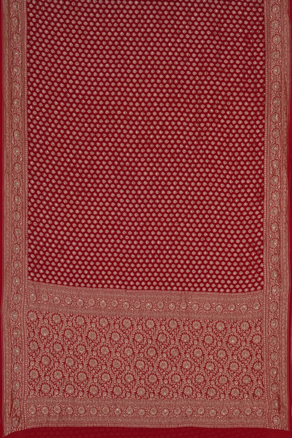 Image of Banarasi Georgette Red Saree