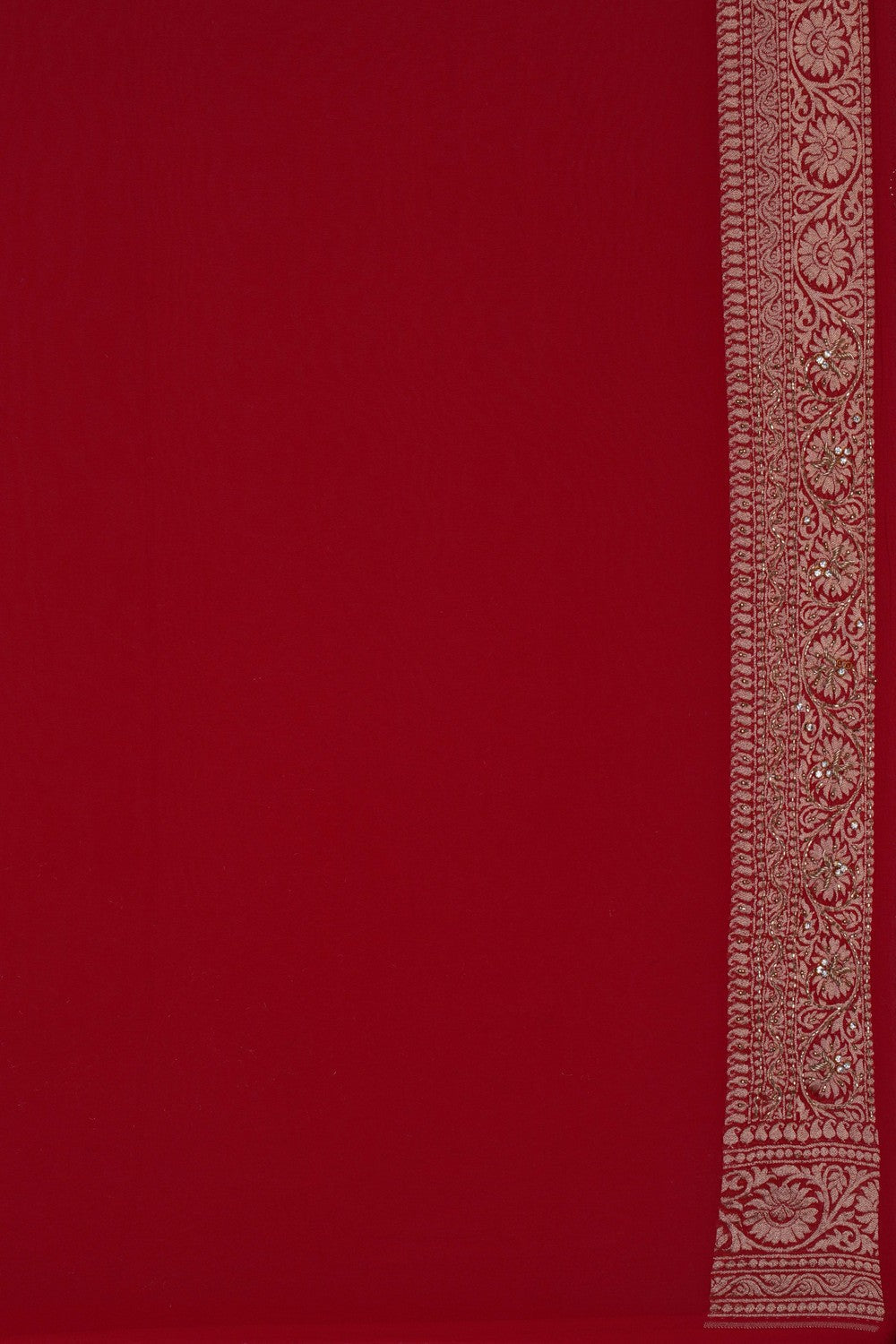 Image of Banarasi Georgette Red Saree
