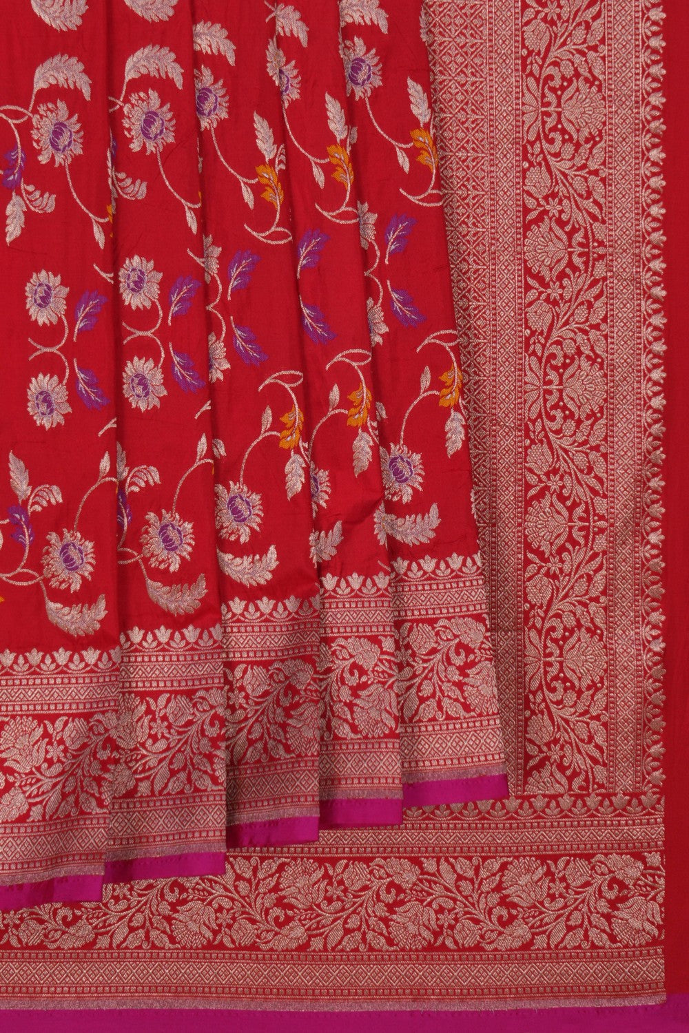 Image of Banarasi Brocade Red Saree