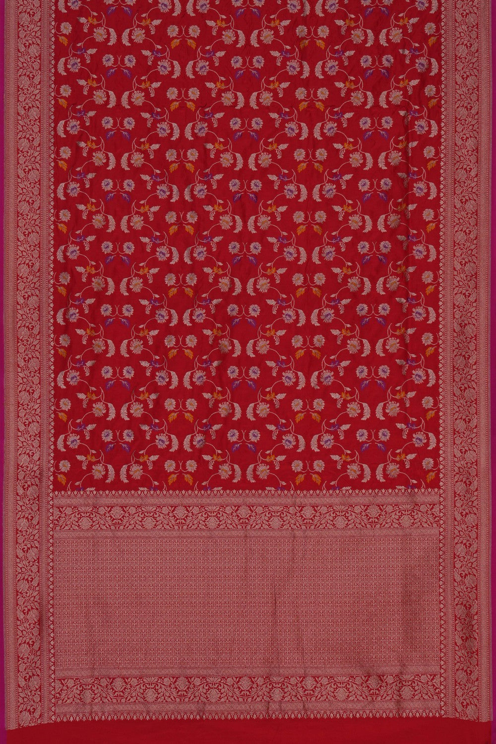 Image of Banarasi Brocade Red Saree