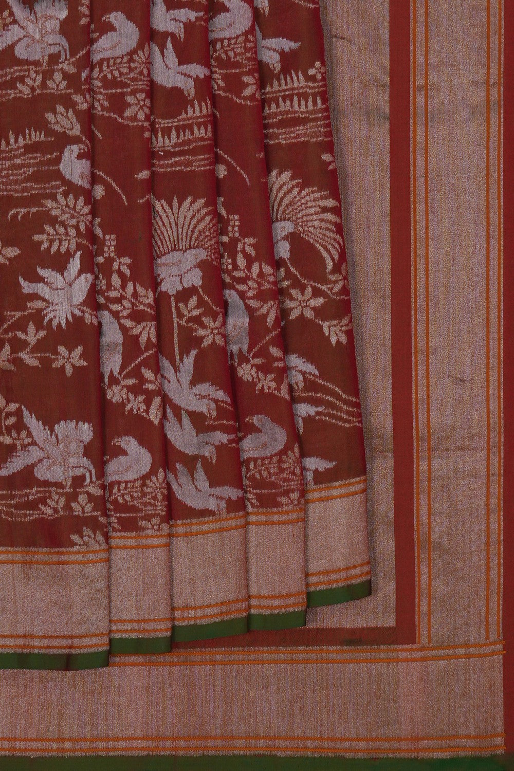 Image of Banarasi Brocade Red Saree
