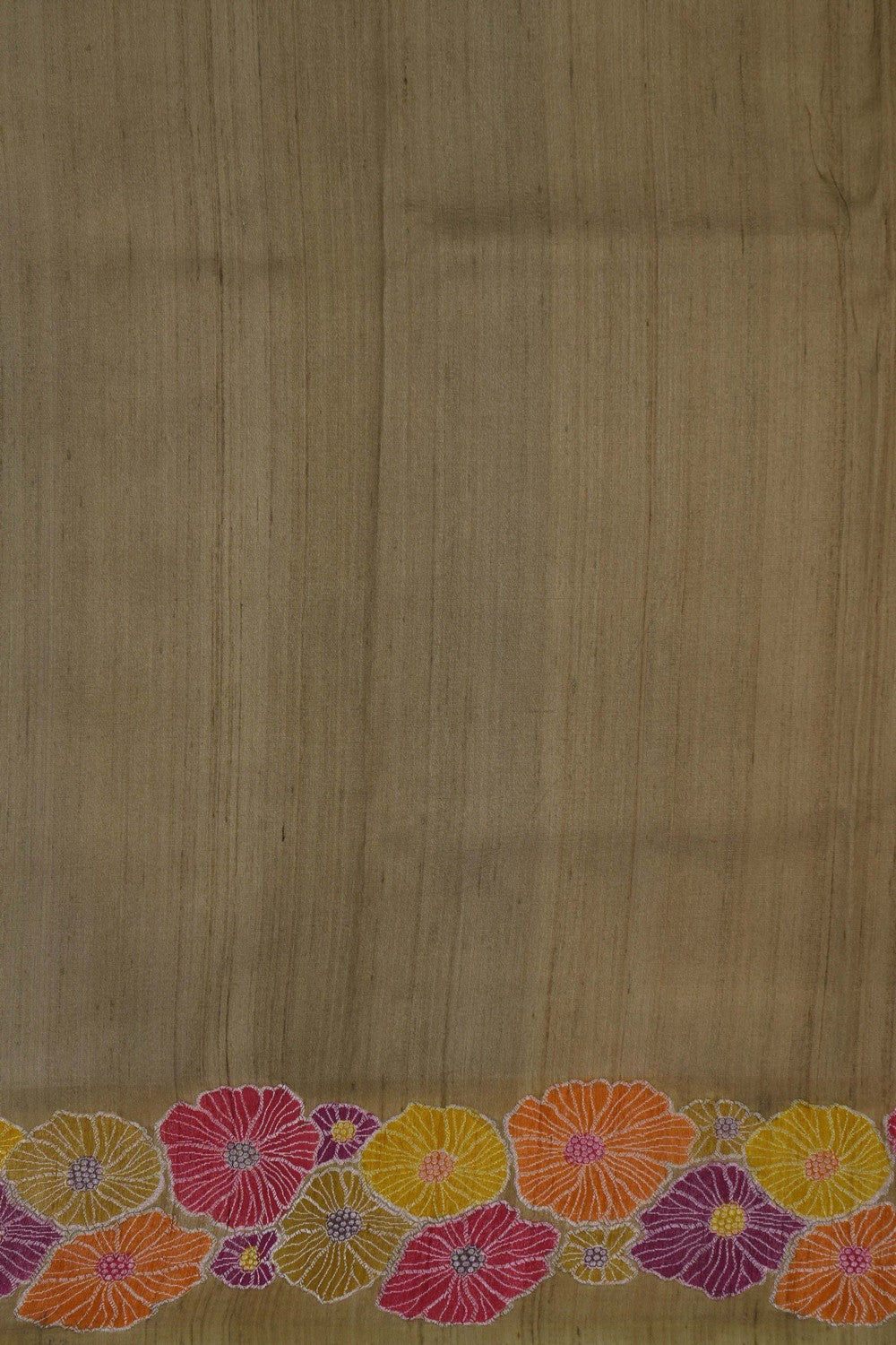 Image of Banarasi Tussar Silk Moss-Green Saree