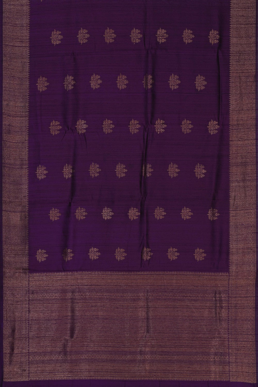 Image of Banarasi Tussar Silk Purple Saree