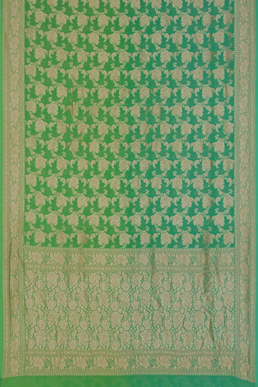 Image of Banarasi Georgette Green Saree