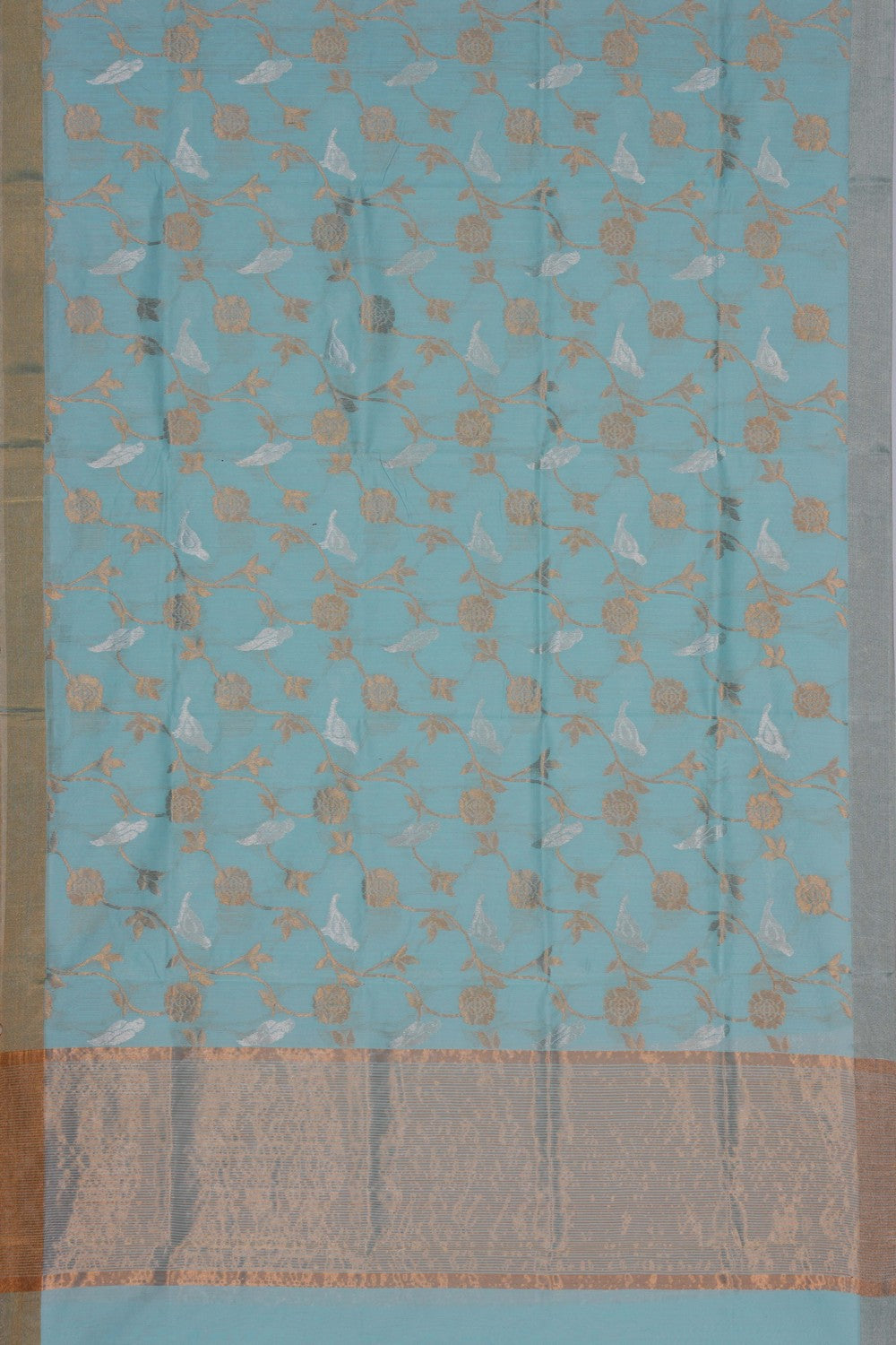 Image of Chanderi Aqua Blue Dupatta