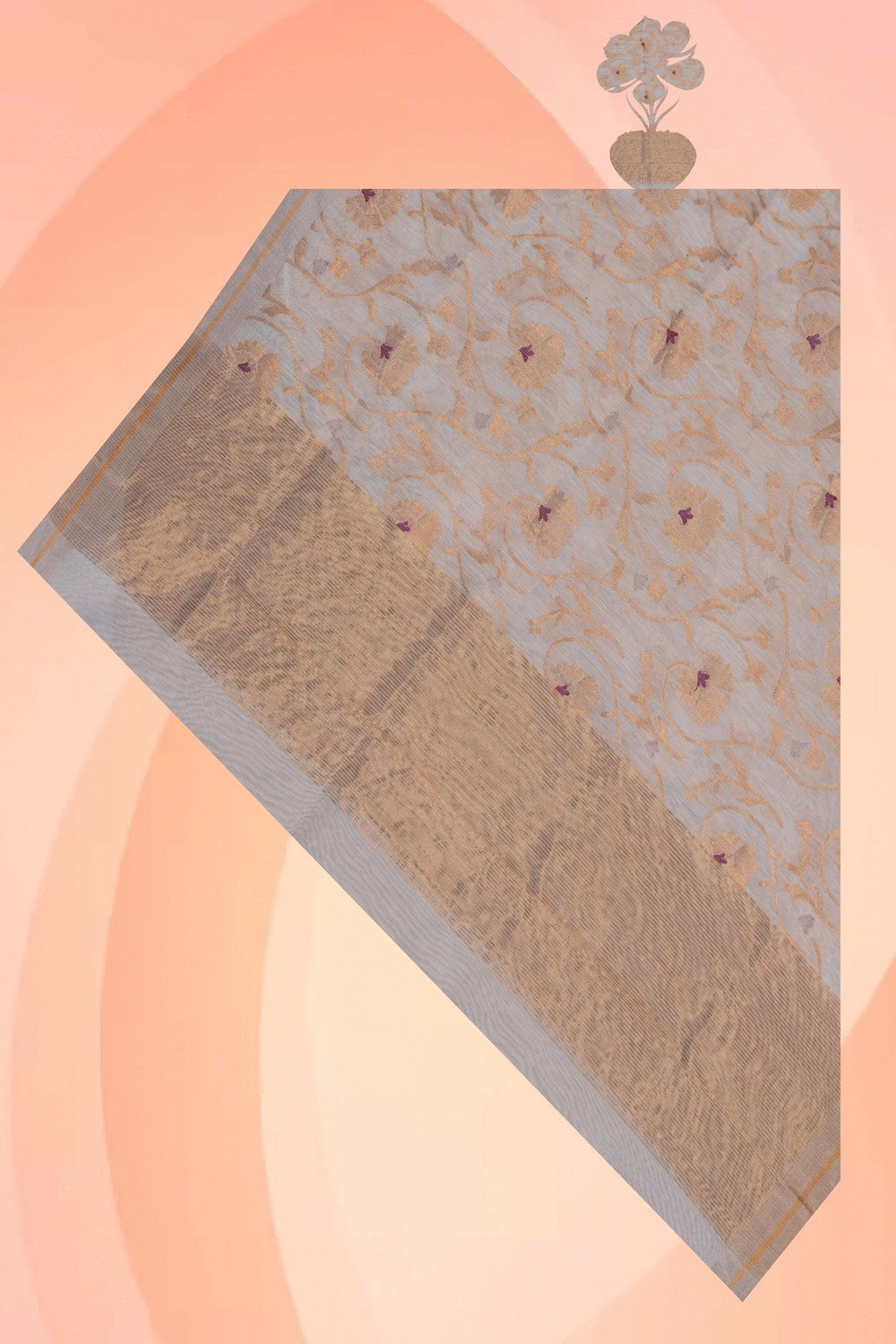 Image of Chanderi Off-White Dupatta