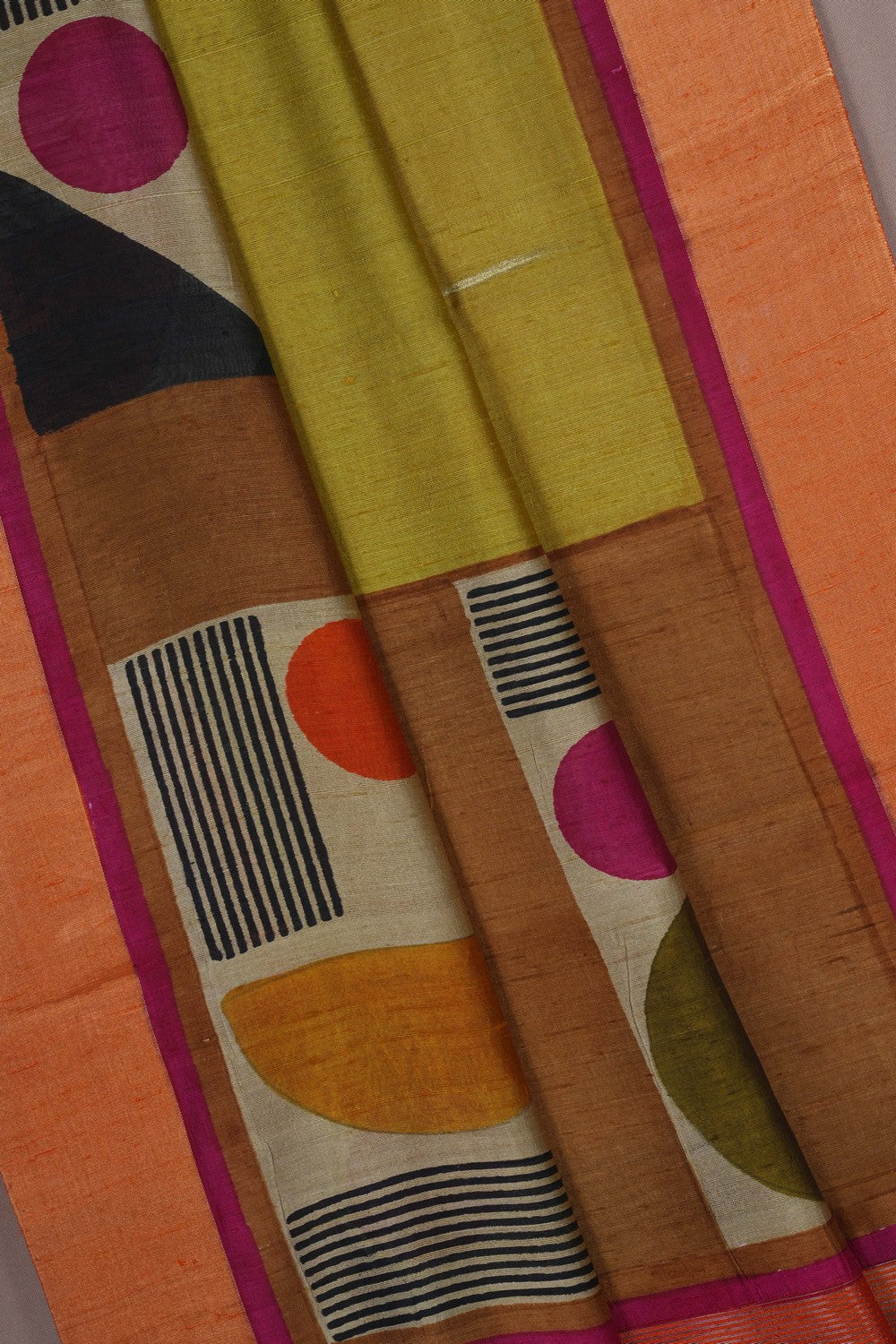 Image of Banarasi Dupion Silk Moss-Green Saree