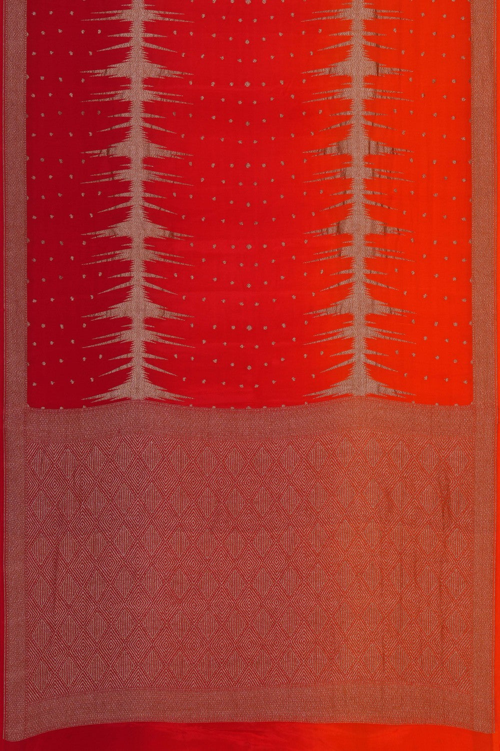 Image of Banarasi Crepe Red Saree