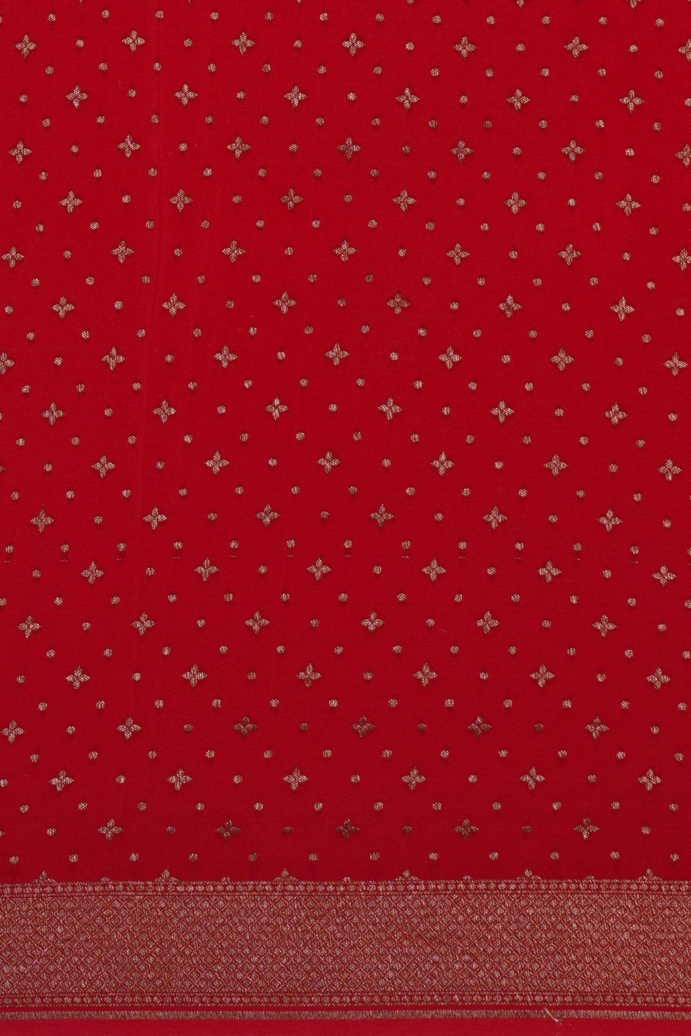 Image of Banarasi Crepe Red Saree