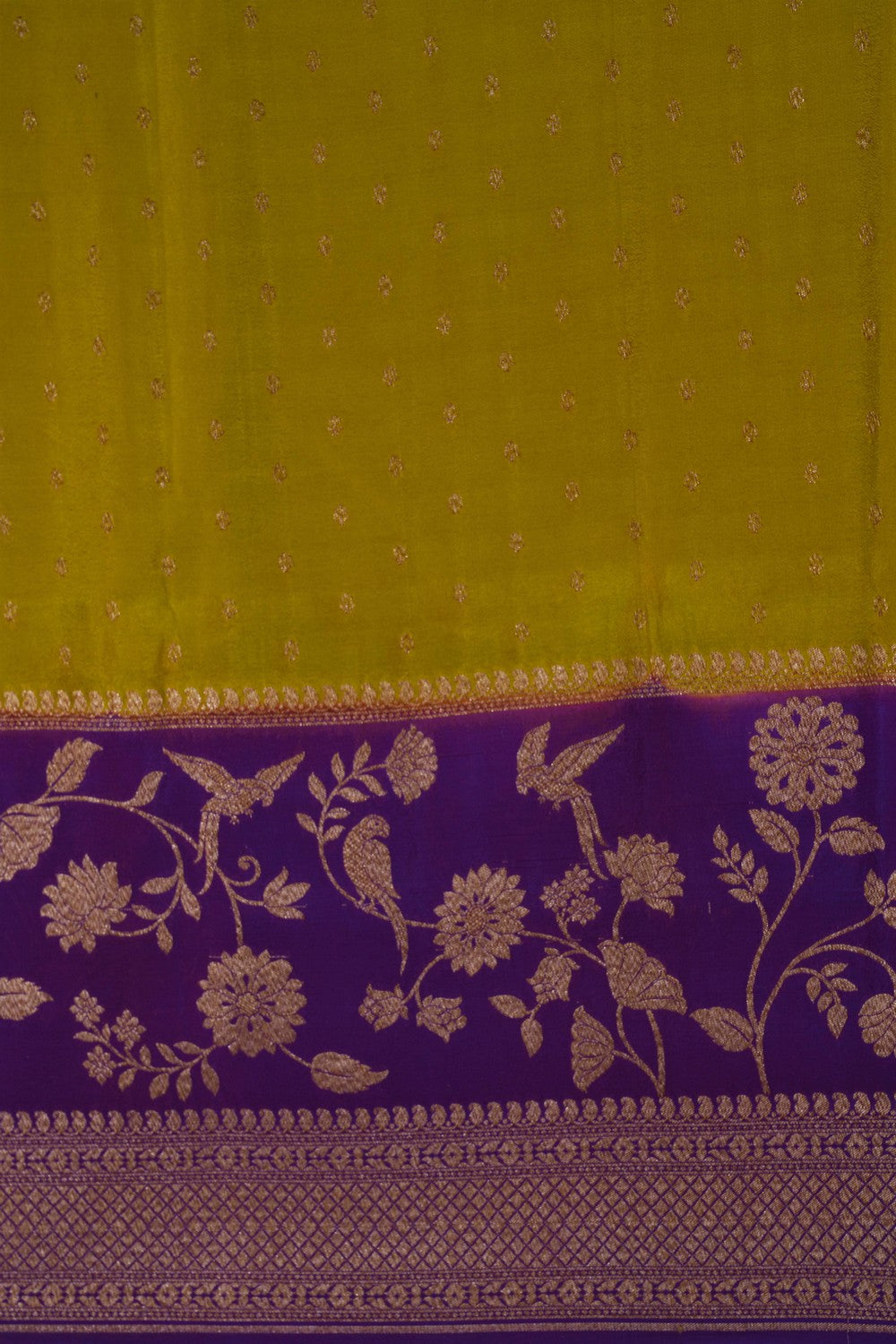 Image of Banarasi Crepe Spring Green Saree