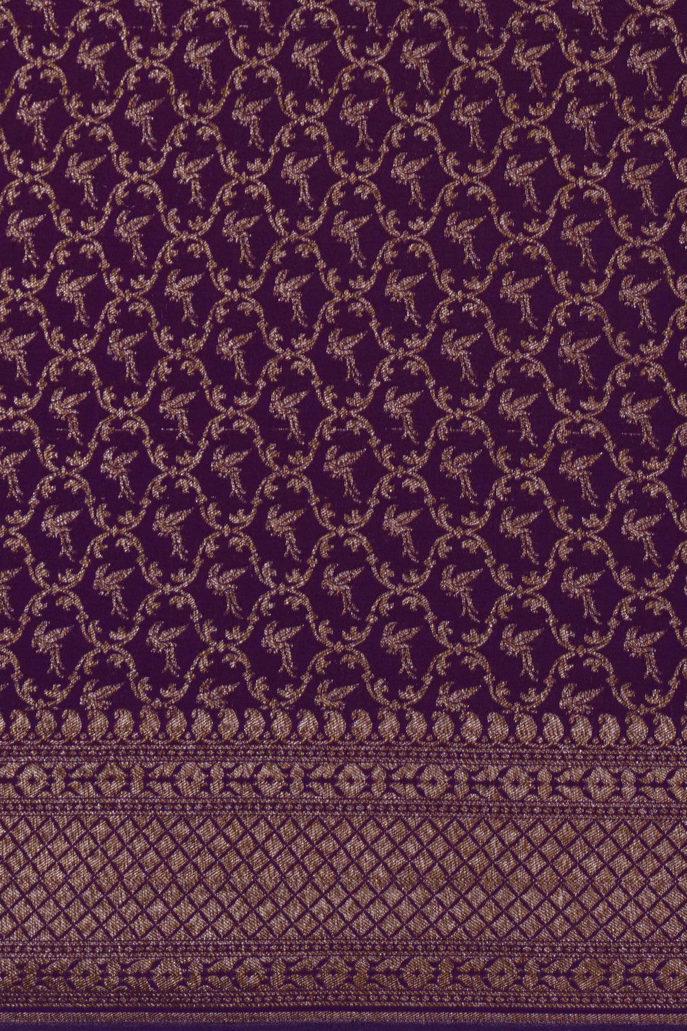 Image of Banarasi Crepe Spring Green Saree