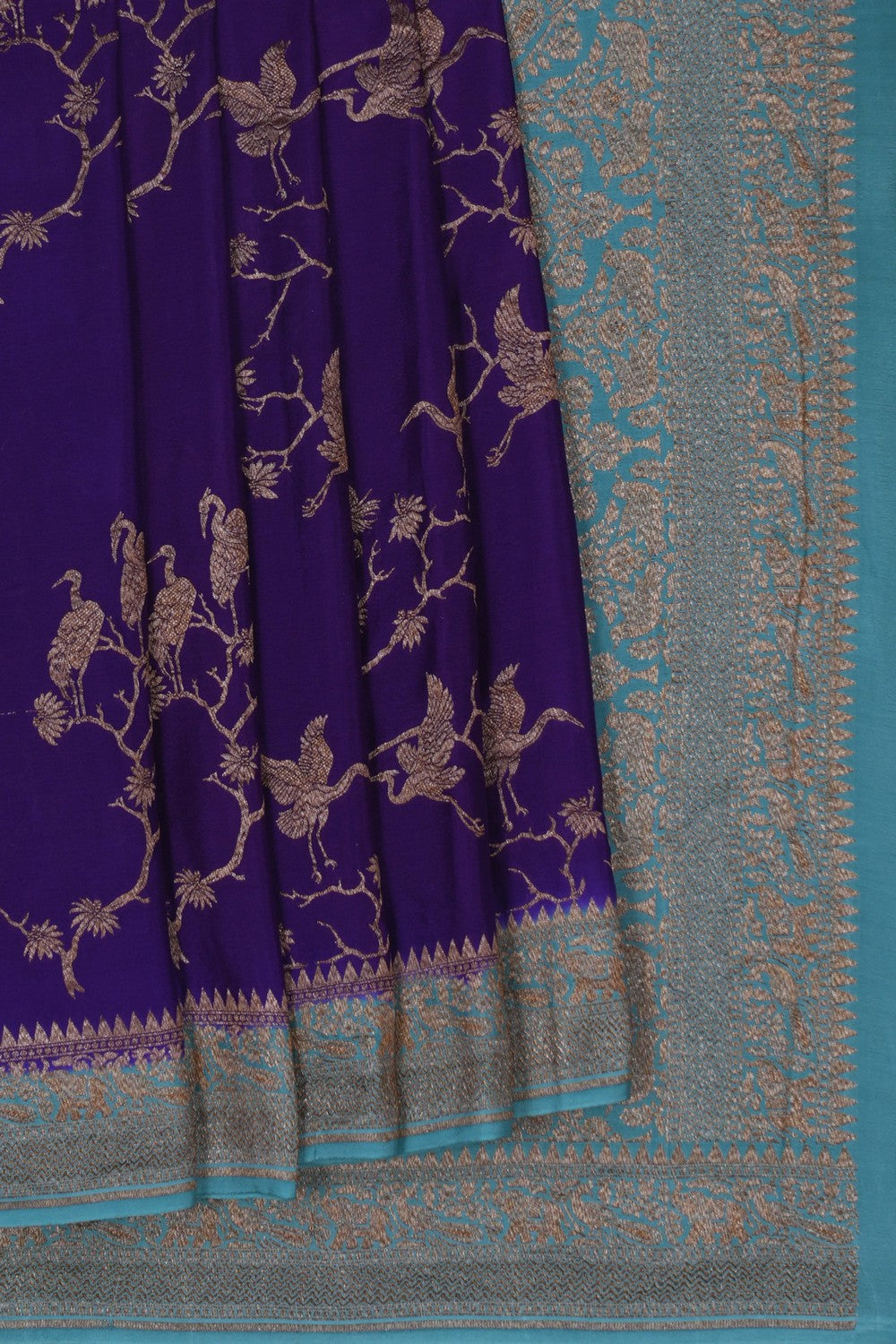 Image of Banarasi Crepe Purple Saree