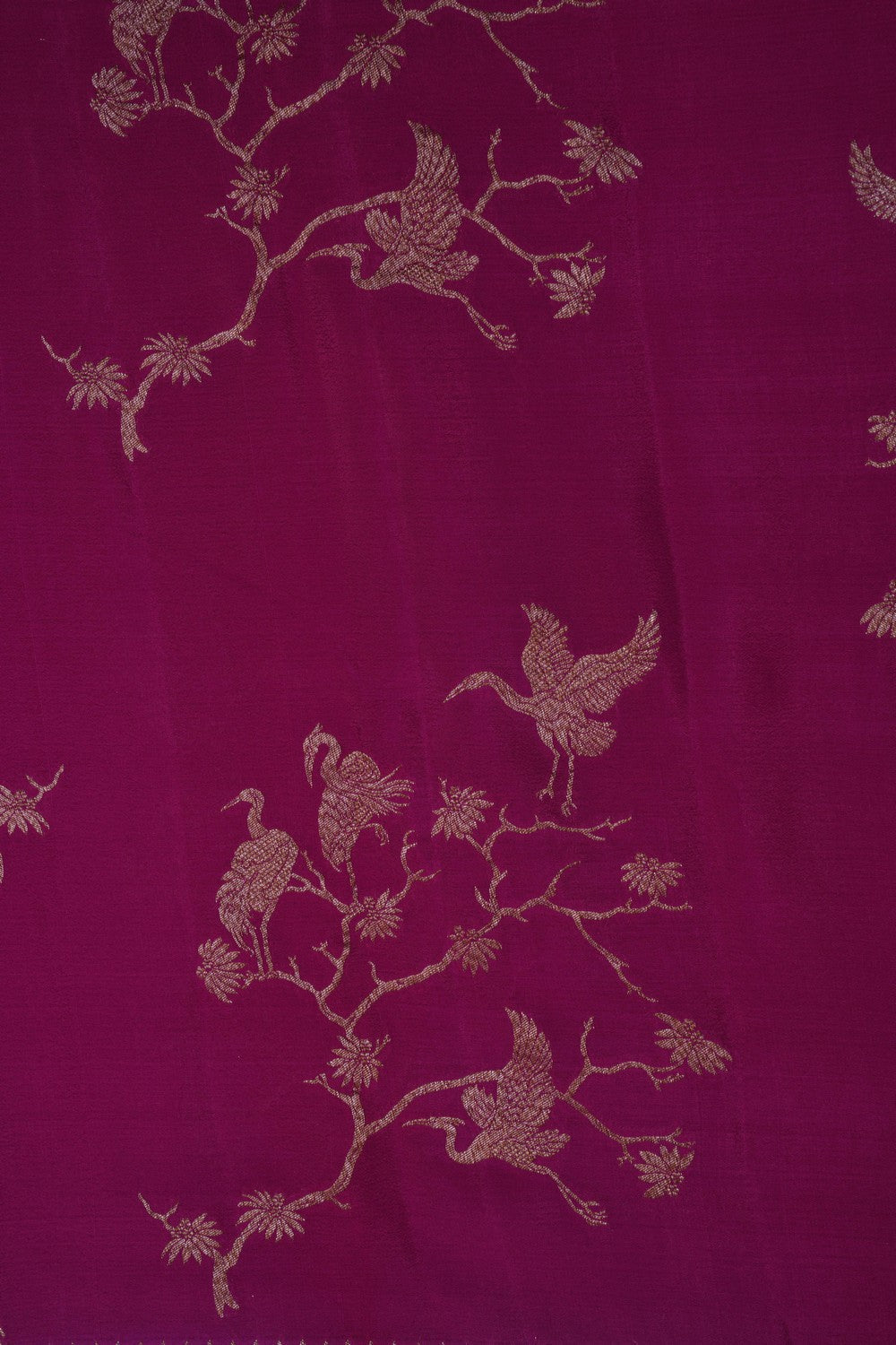 Image of Banarasi Crepe Magenta-Pink Saree