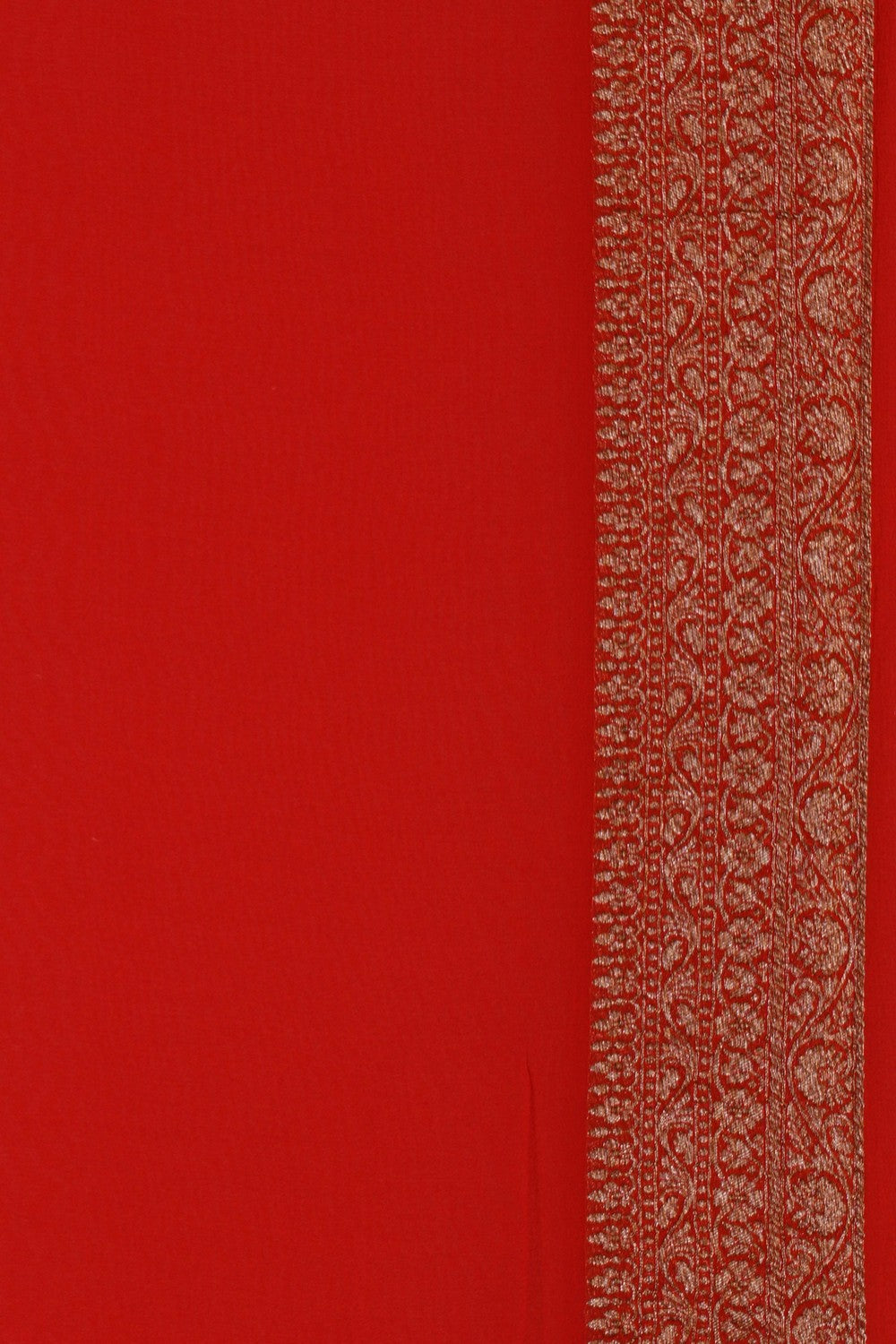 Image of Banarasi Georgette Orange Saree