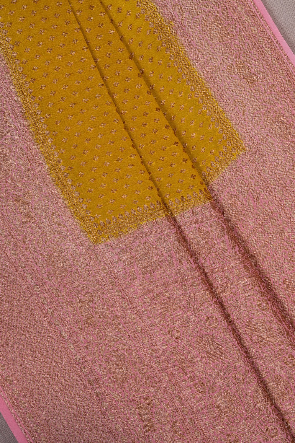 Image of Banarasi Georgette Spring Green Saree