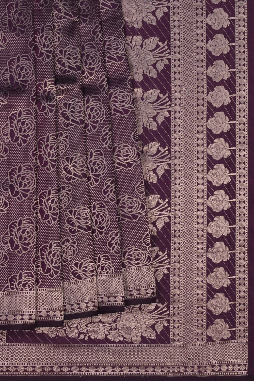 Image of Banarasi Brocade Purple Saree