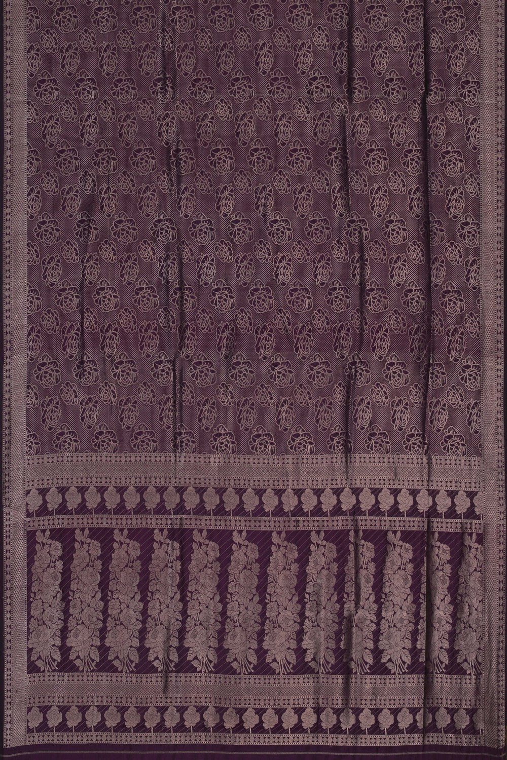 Image of Banarasi Brocade Purple Saree
