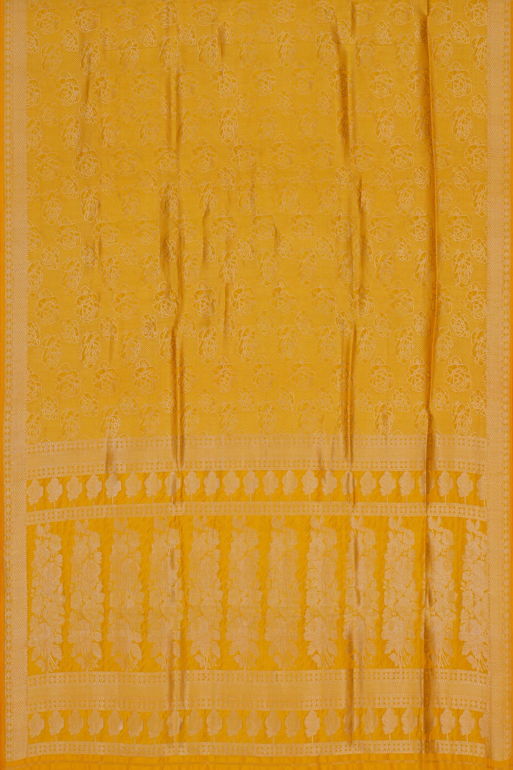 Image of Banarasi Brocade Yellow Saree