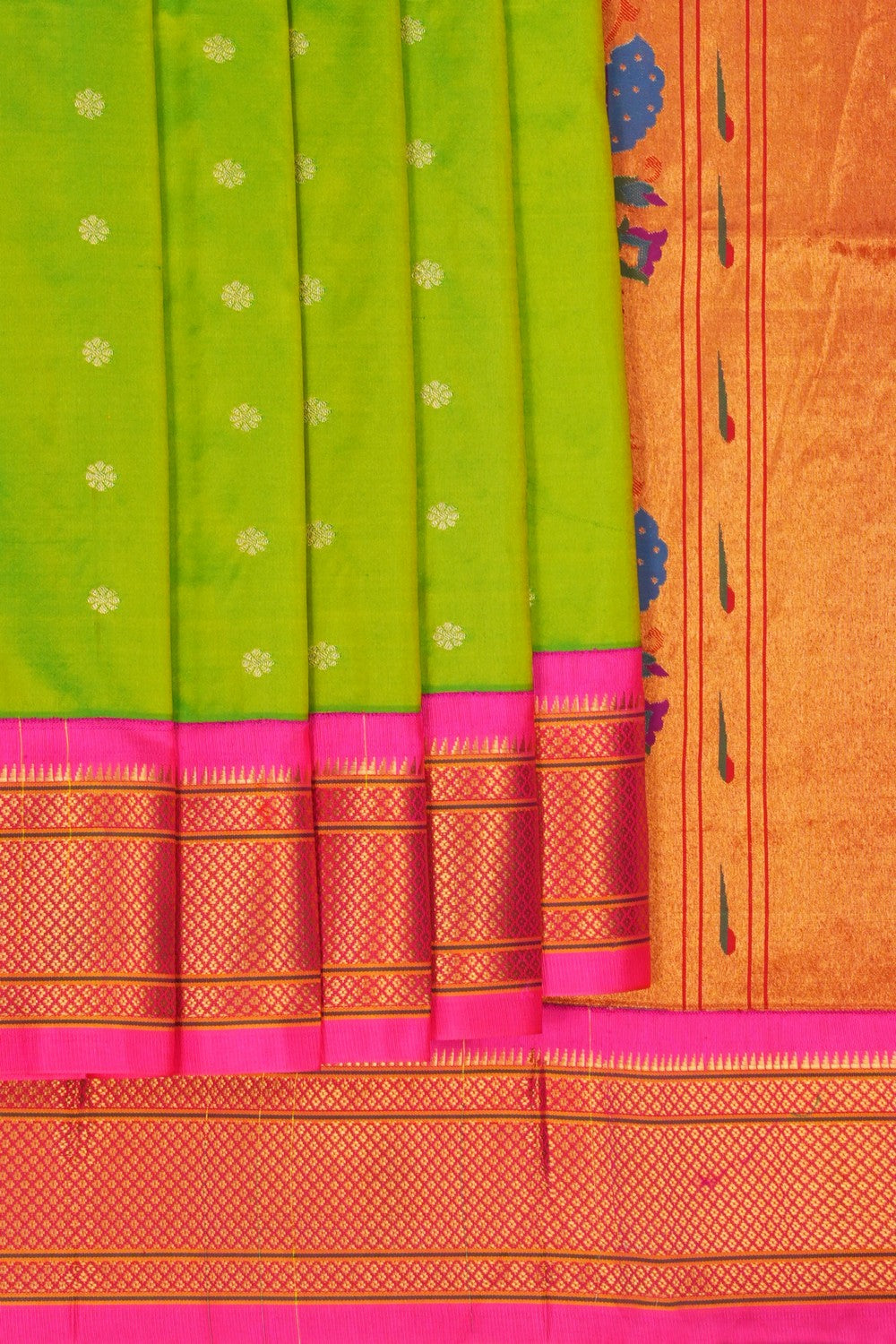 Image of Paithani Silk Green Saree