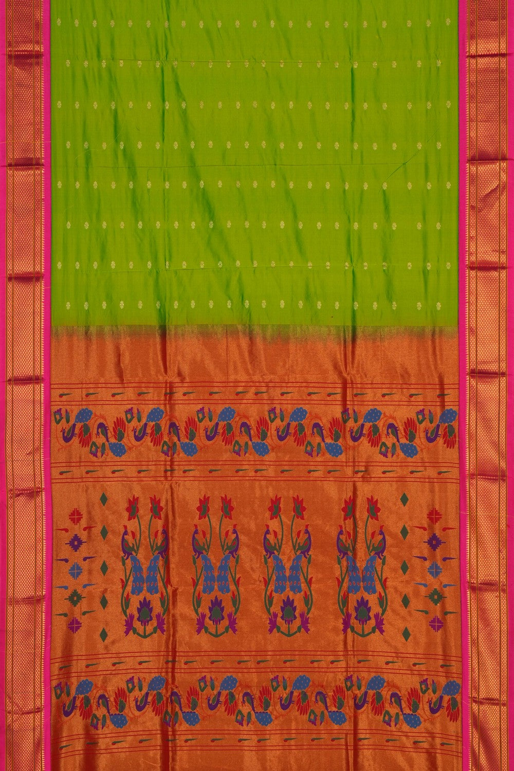 Image of Paithani Silk Green Saree