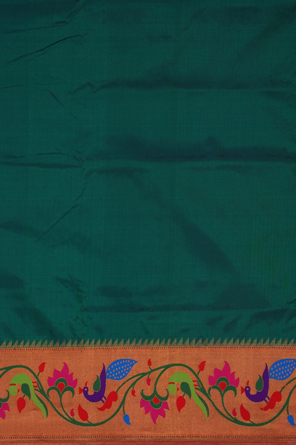 Image of Paithani Silk Teal Green Saree