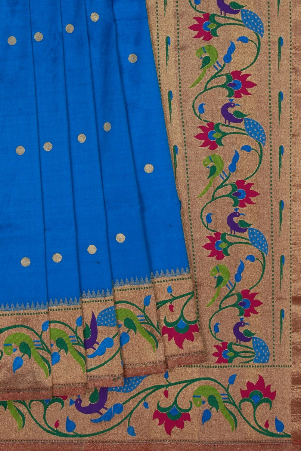 Image of Paithani Silk Blue Saree