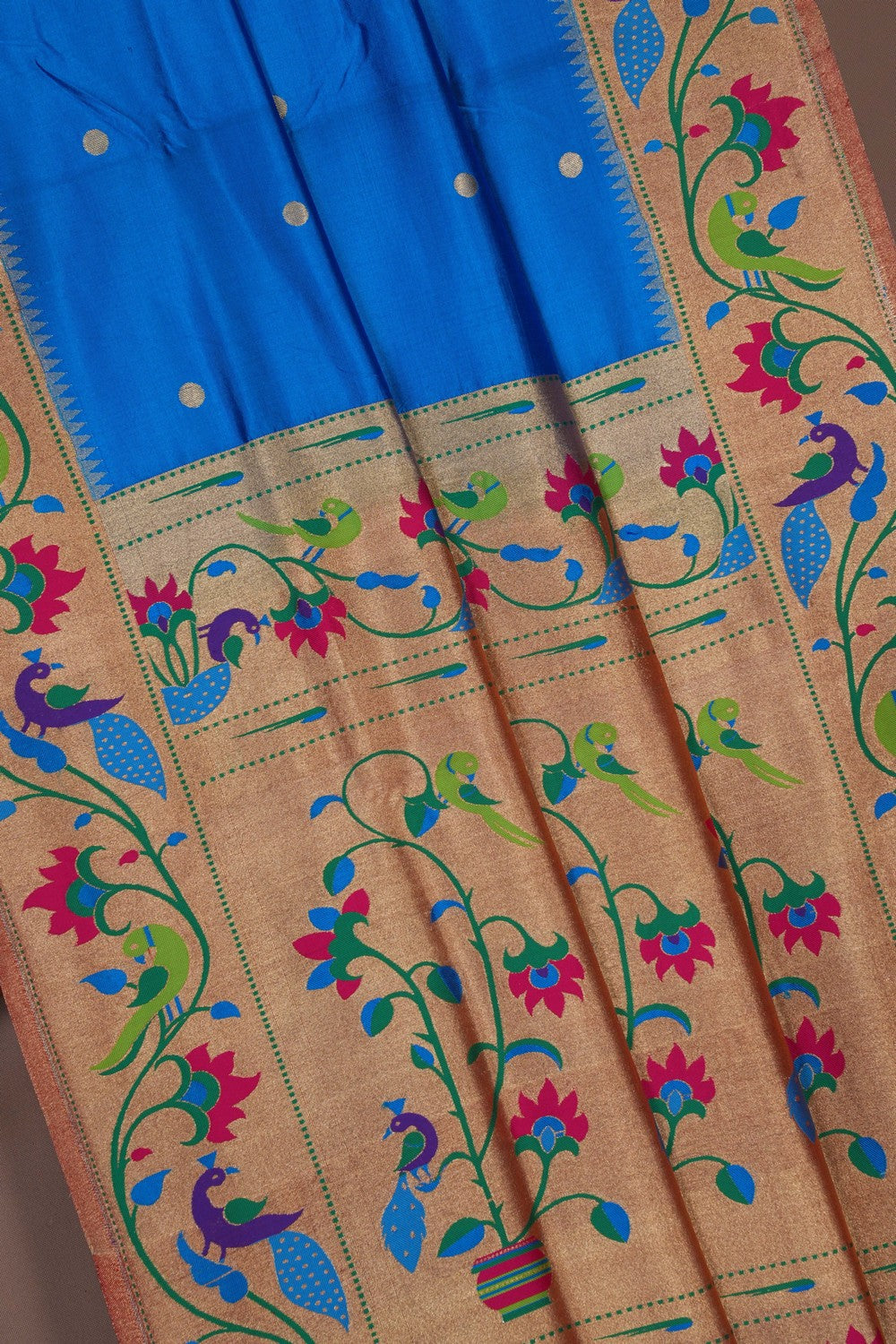 Image of Paithani Silk Blue Saree