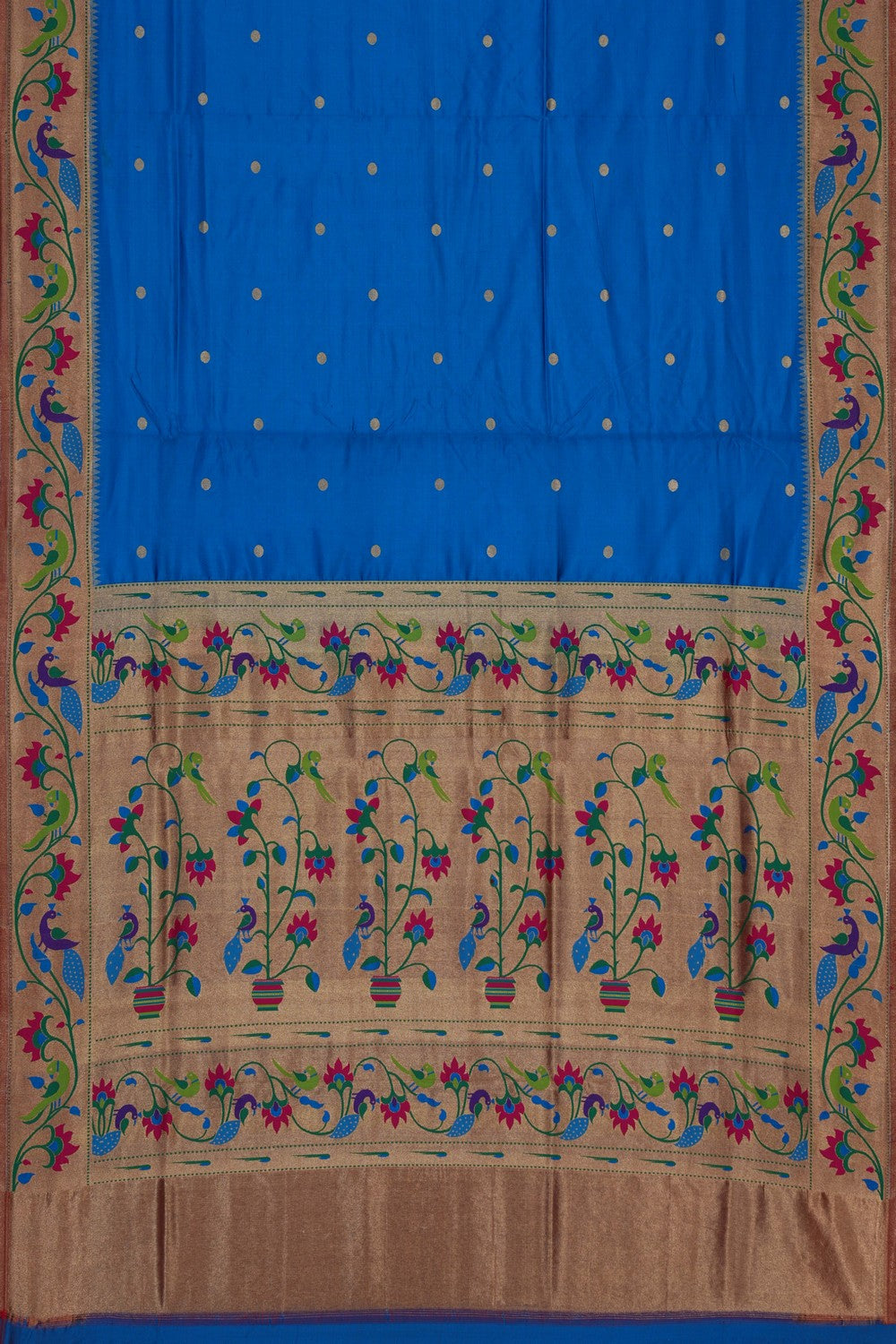 Image of Paithani Silk Blue Saree