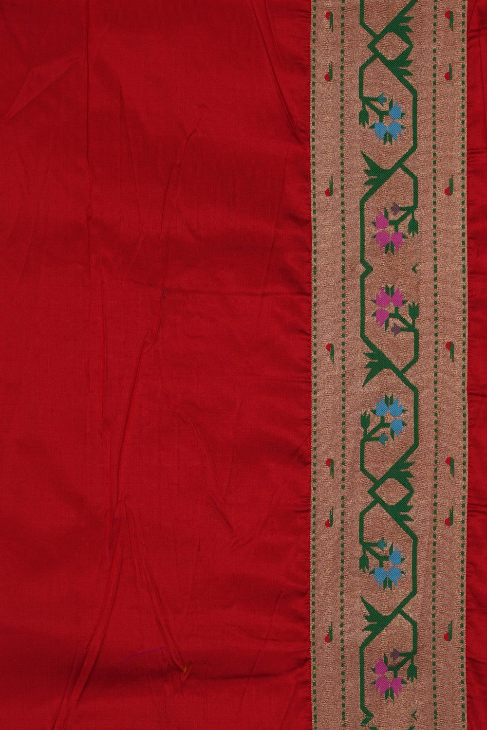 Image of Paithani Silk Red Saree