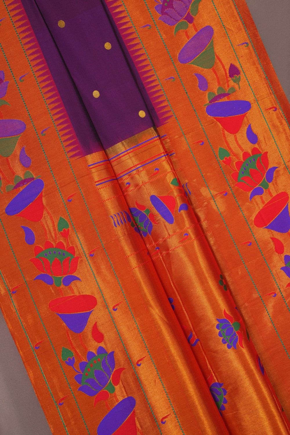 Image of Paithani Silk Violet Saree