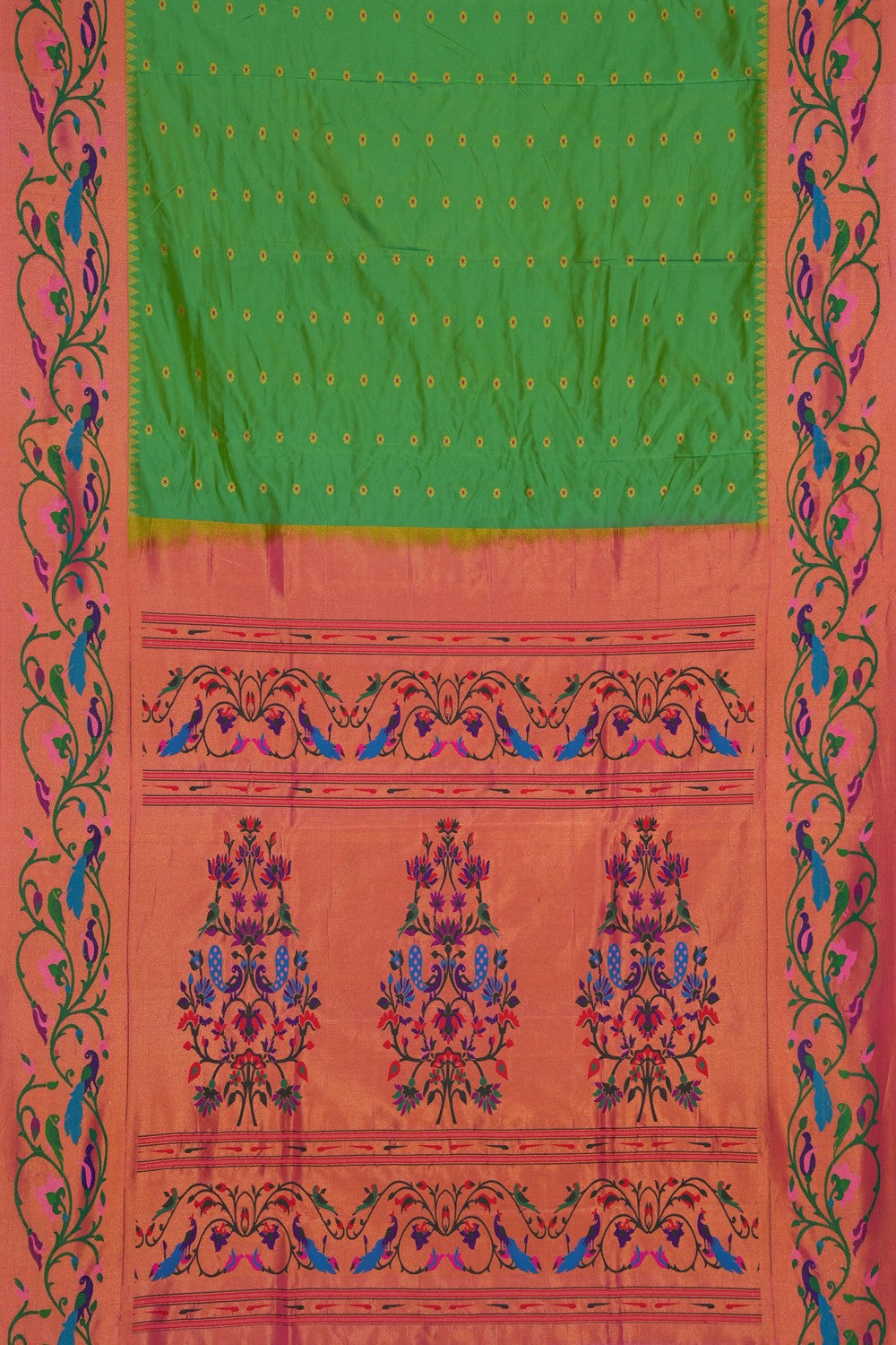 Image of Paithani Silk Green Saree