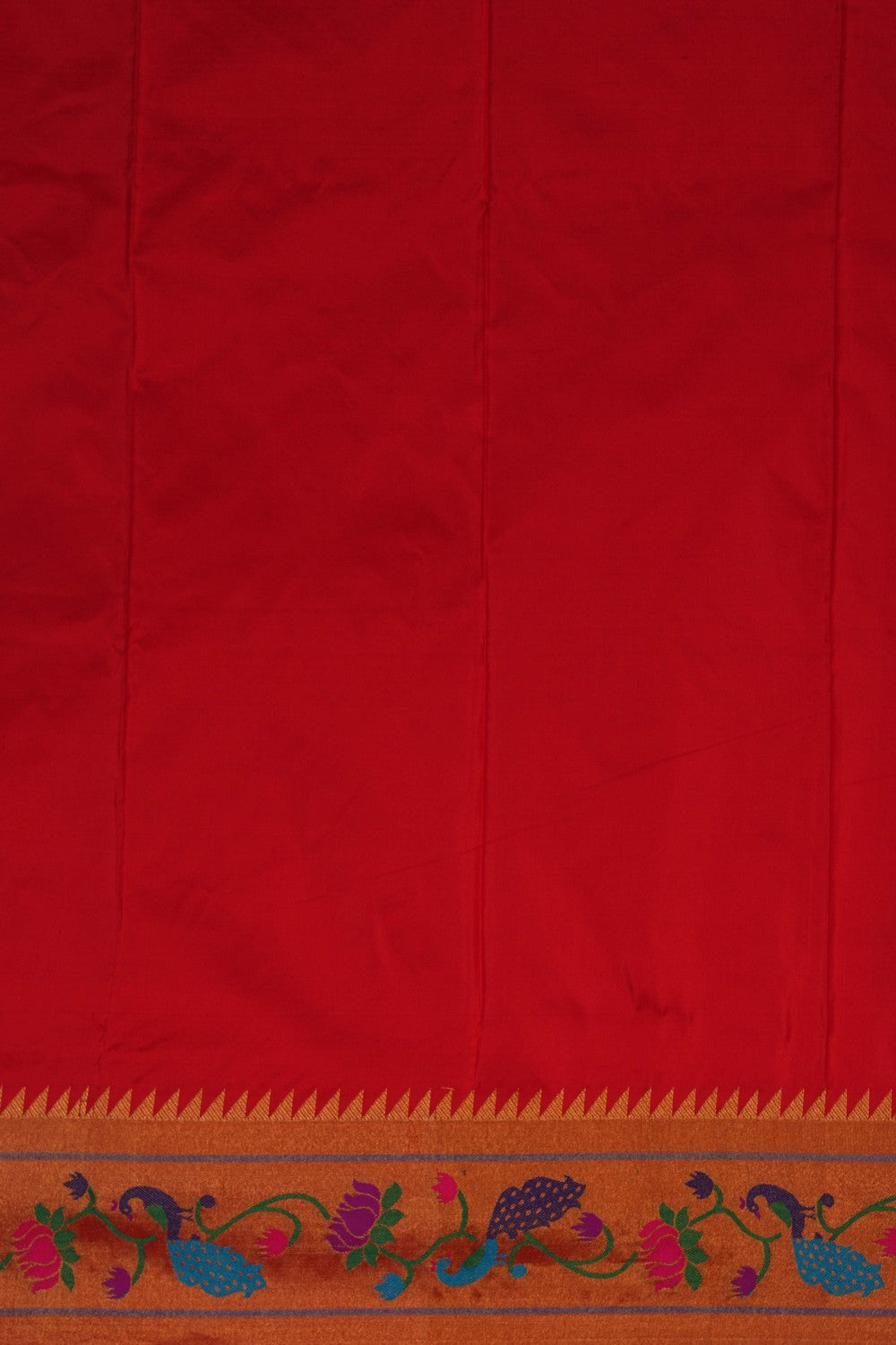 Image of Paithani Silk Red Saree