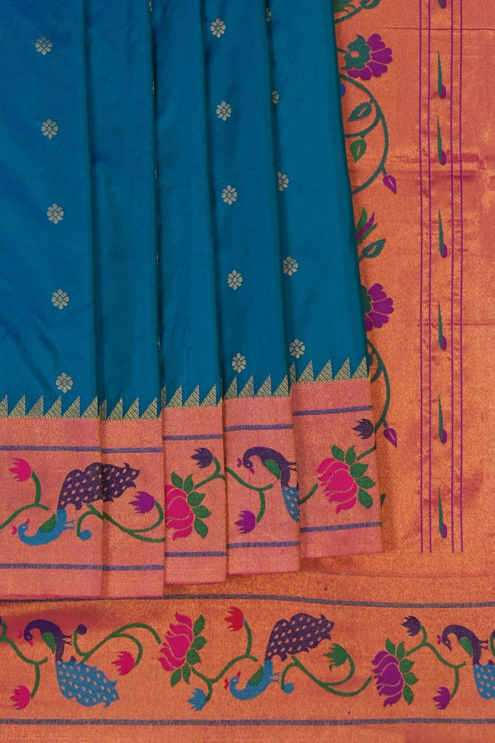 Image of Paithani Silk Blue Saree