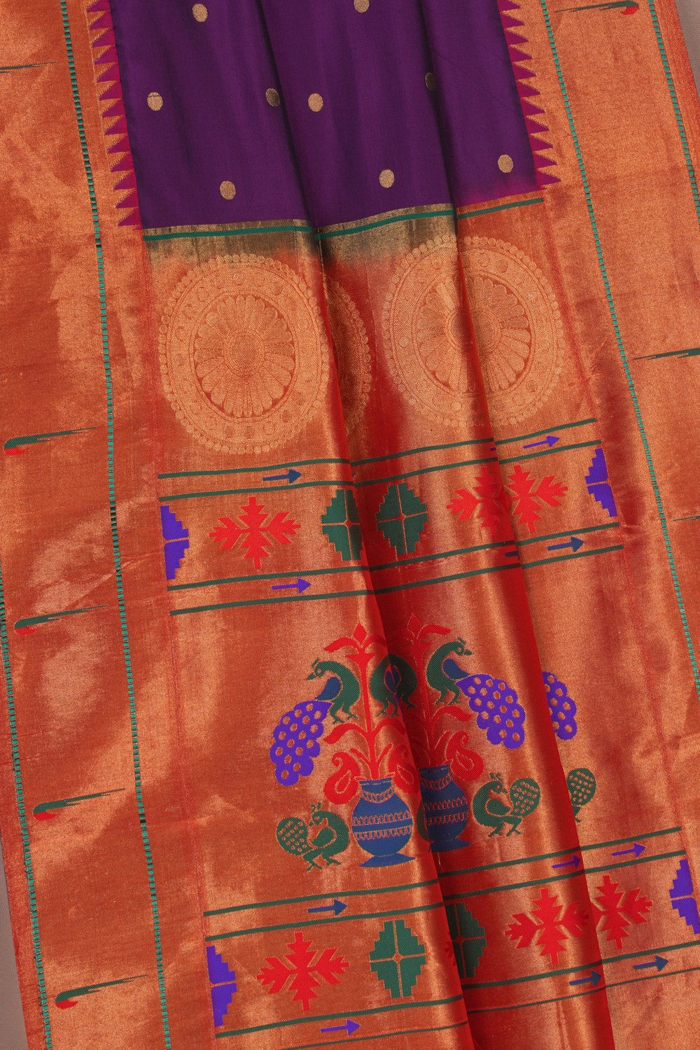 Image of Paithani Silk Purple Saree
