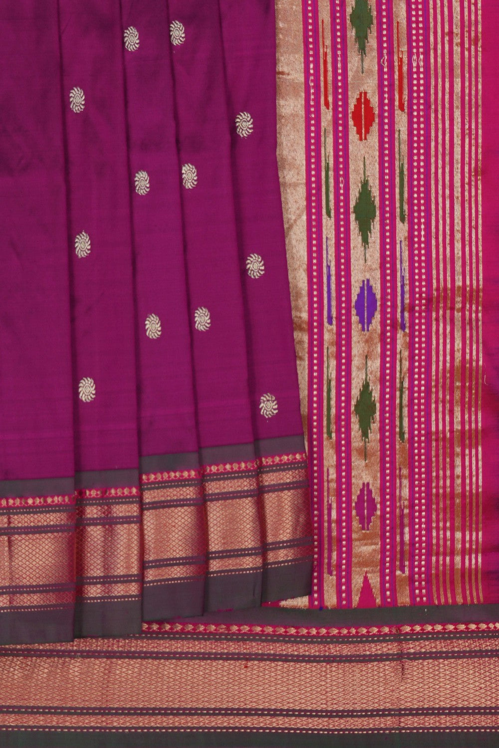 Image of Paithani Silk Purple Saree