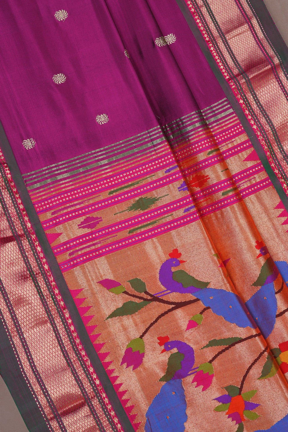 Image of Paithani Silk Purple Saree