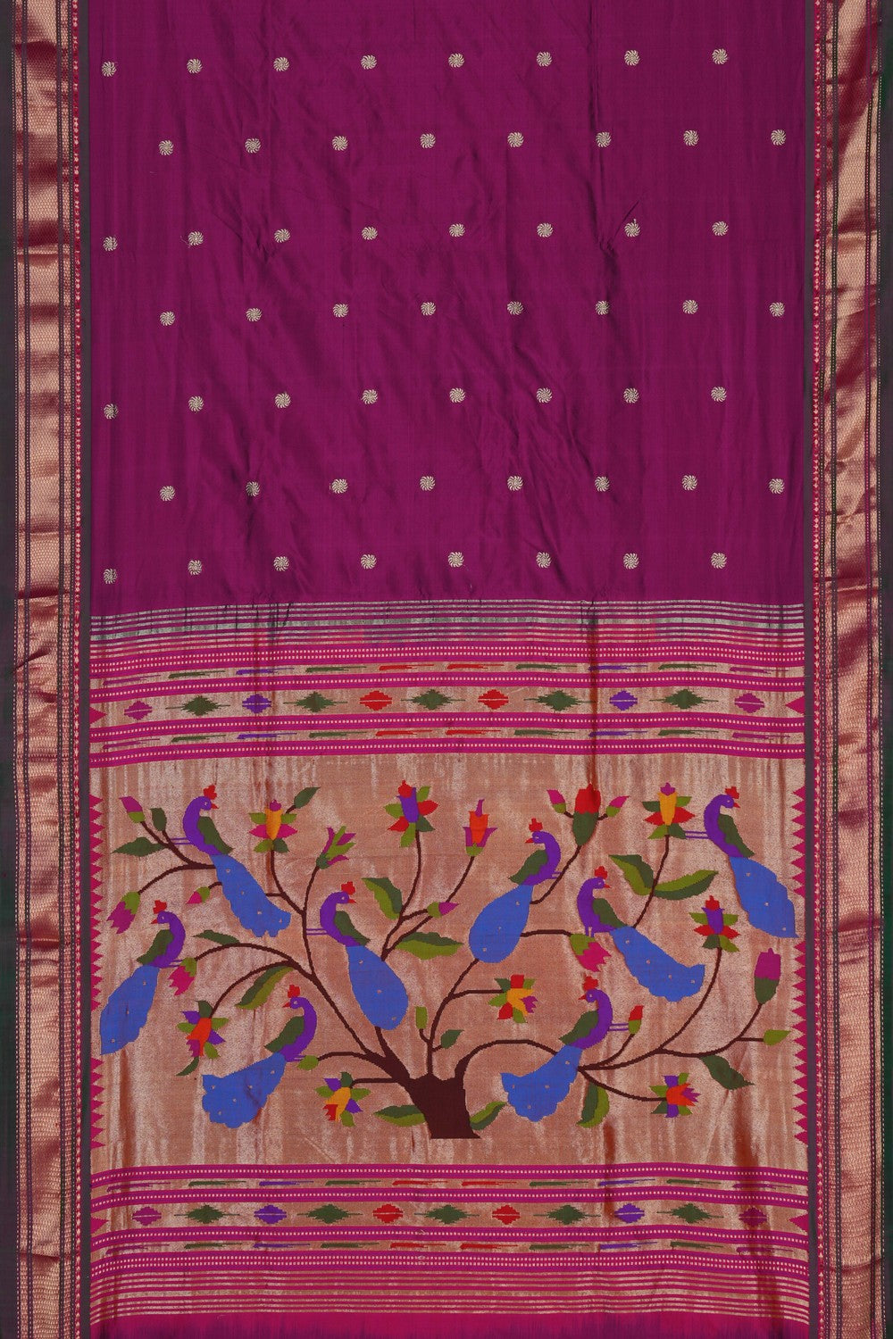 Image of Paithani Silk Purple Saree