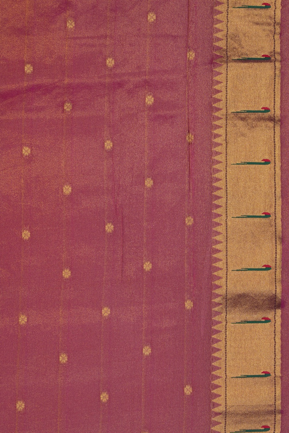 Image of Paithani Shimmering Silk Pink Saree