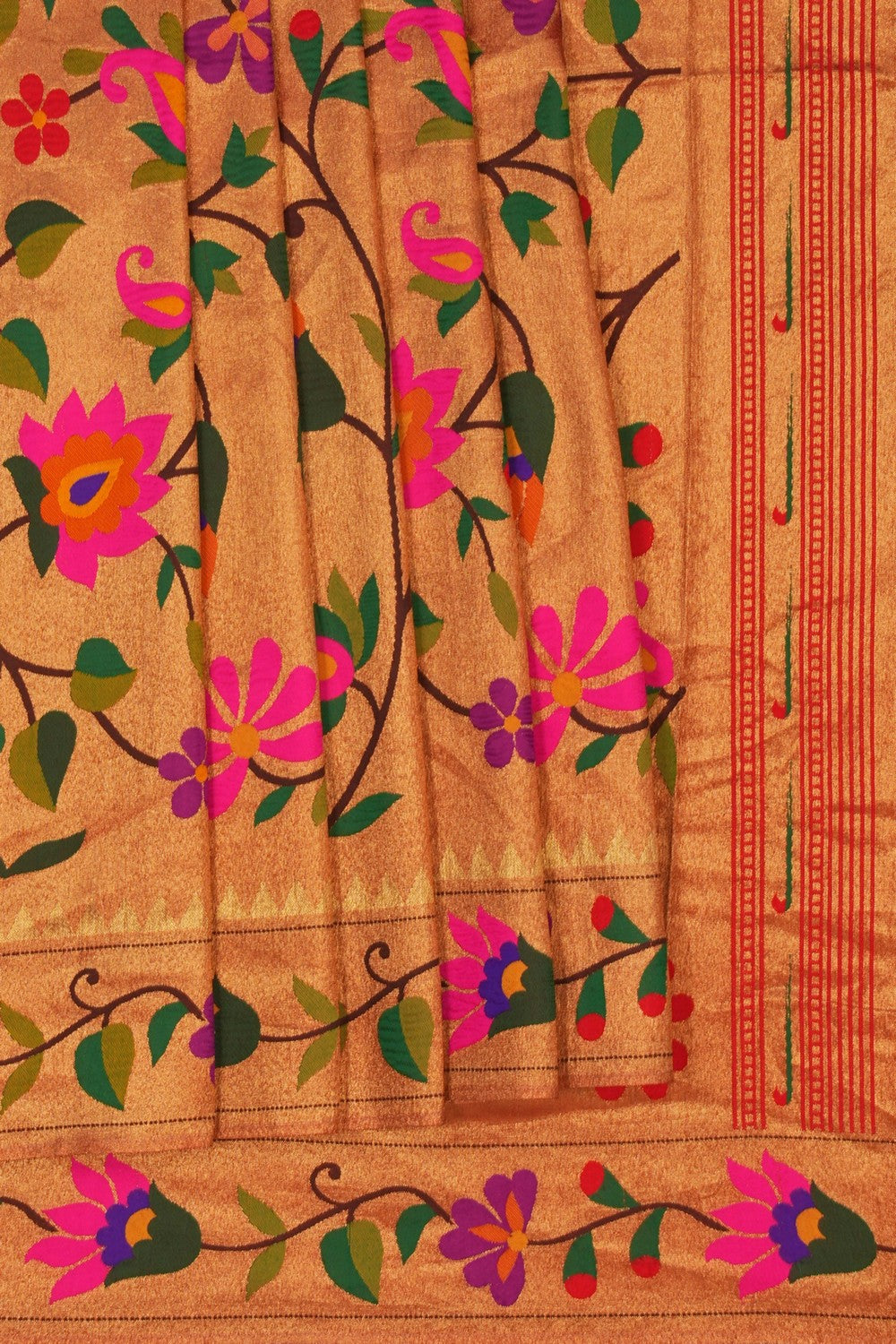 Image of Paithani Silk Gold Saree