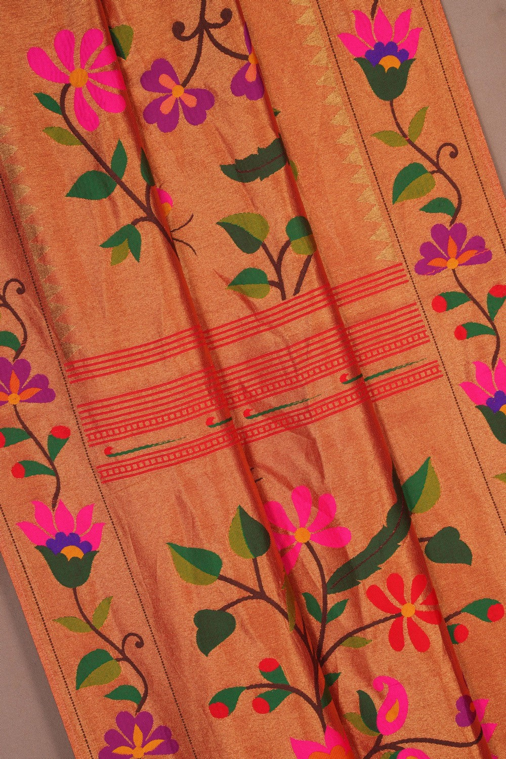 Image of Paithani Silk Gold Saree