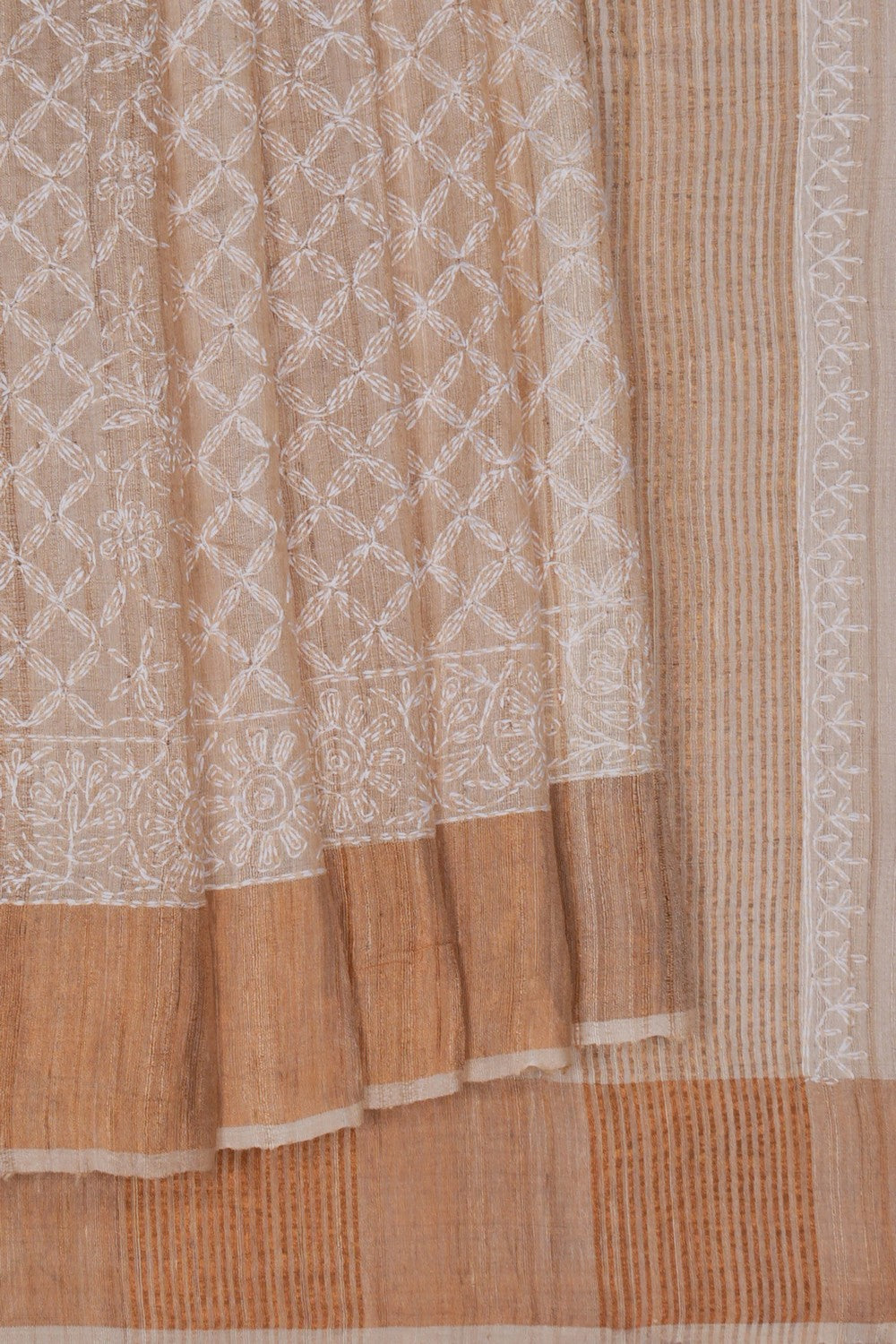 Image of A Tussar Embroidery Saree