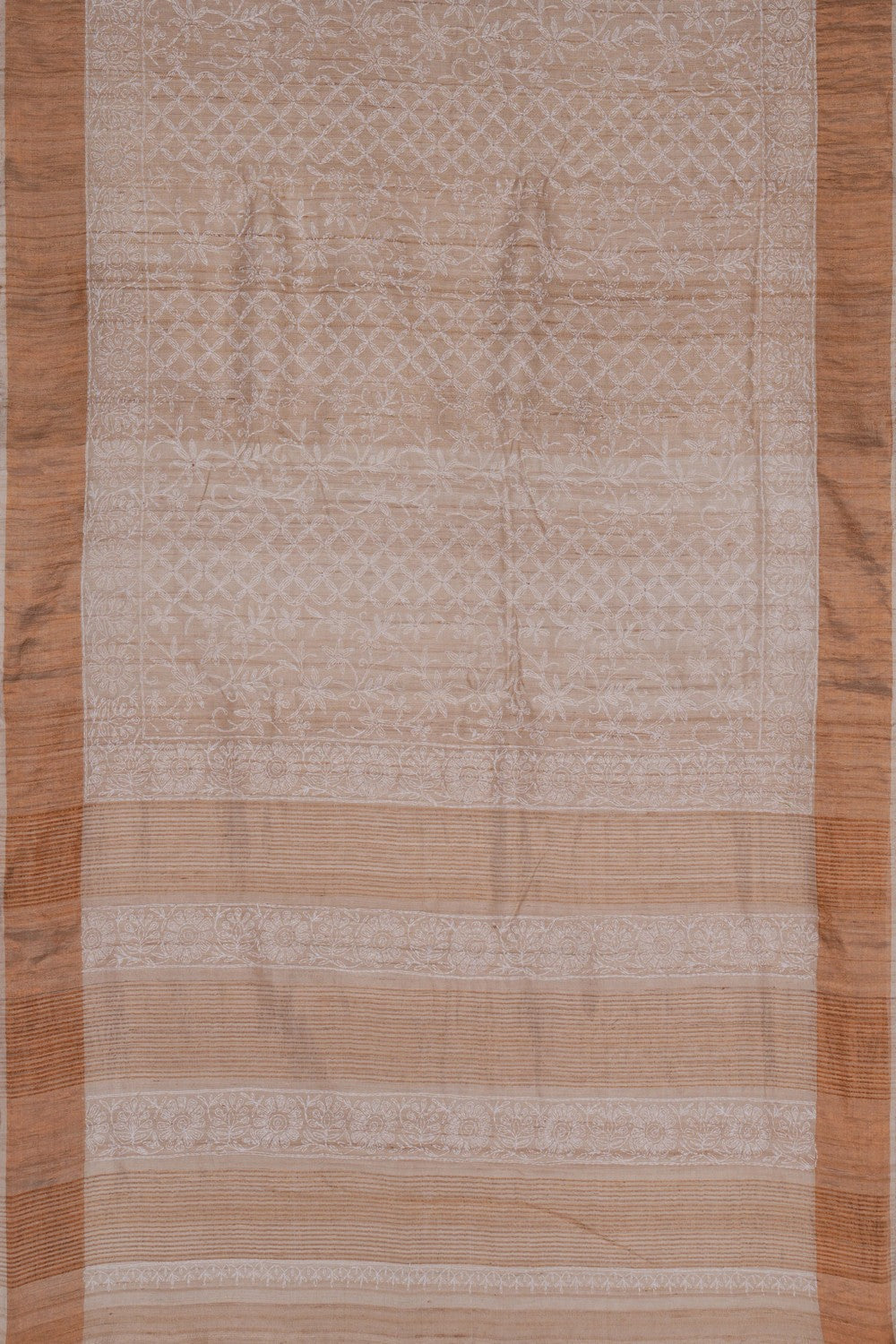 Image of A Tussar Embroidery Saree