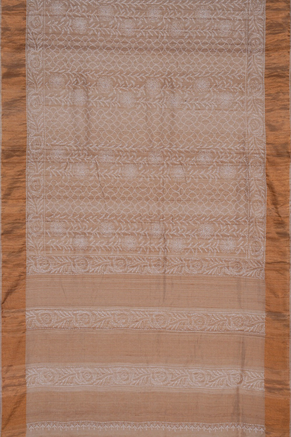 Image of A Tussar Embroidery Saree
