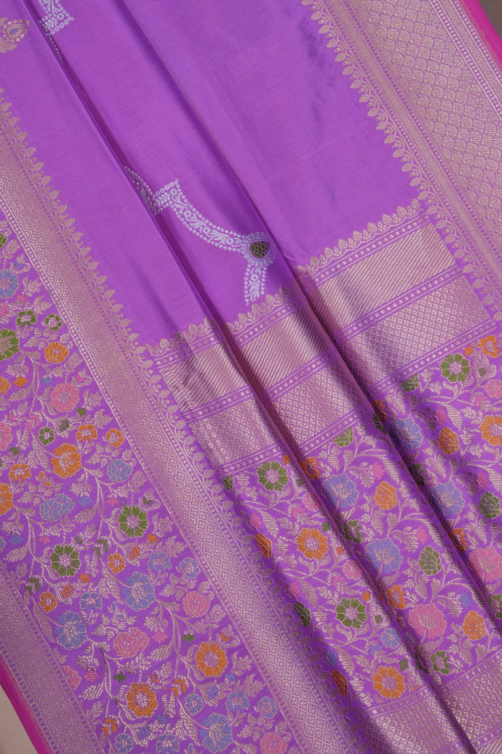Image of Banarasi Lavender Purple Saree