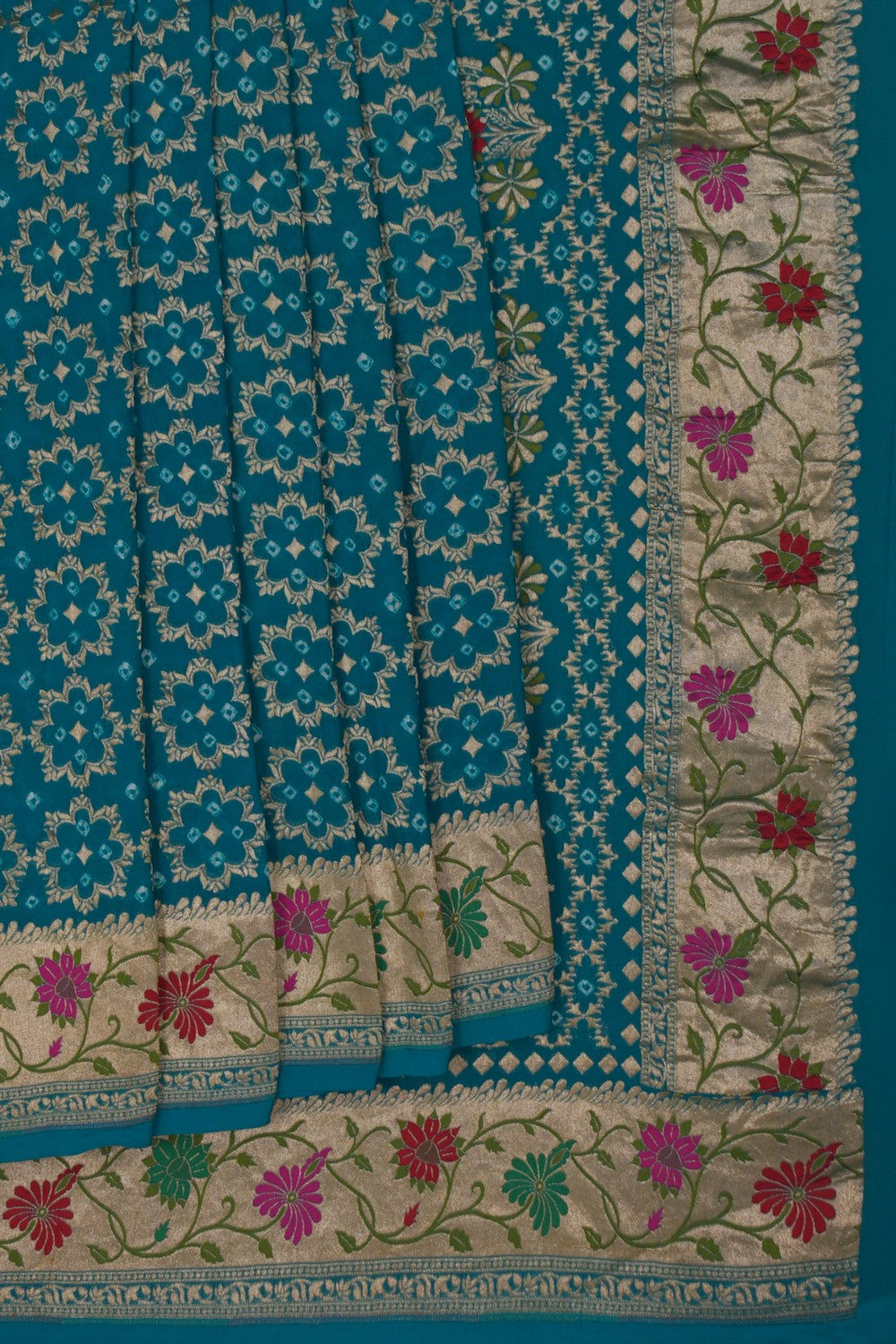 Image of Banarasi Georgette Blue Saree