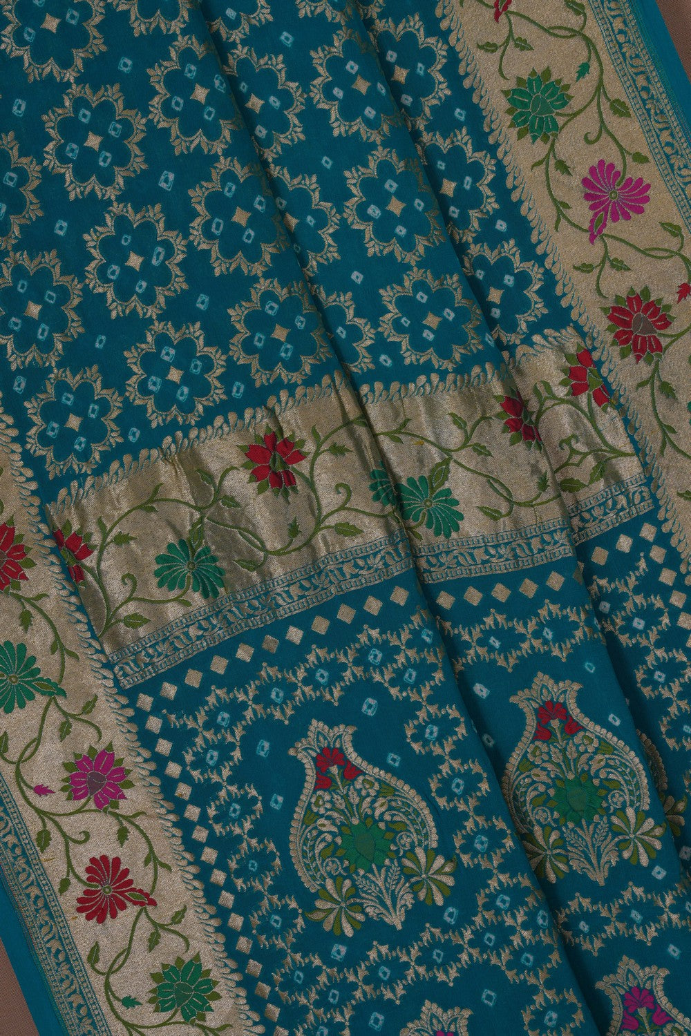 Image of Banarasi Georgette Blue Saree